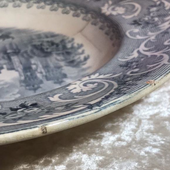 Vintage Rhine Transferware Antique Soup Bowl GUC Retro Collectible Display House - Picture 9 of 11